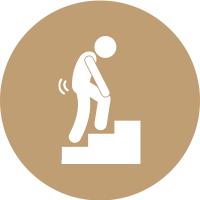Climbing stairs icon