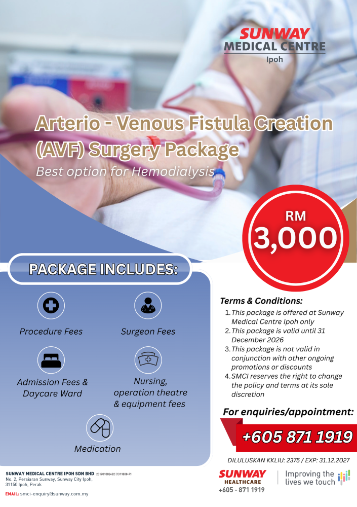 Arterio -Venous Fistula Creation (AVF) Surgery Package
